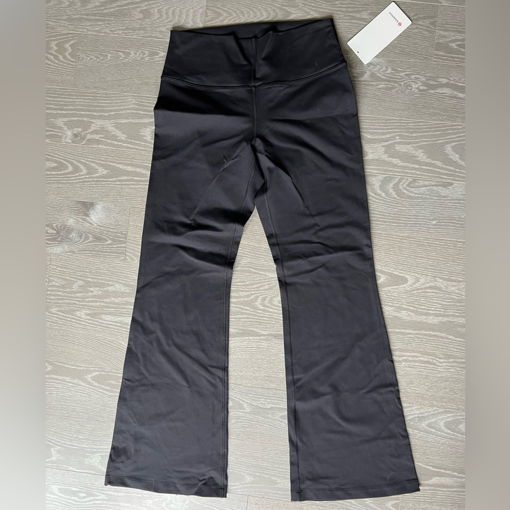 LULULEMON Size 12 Black Flared High Rise Yoga Pants NWT